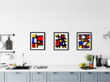 Load image into Gallery viewer, Mondrion Baby triptych (3 Piece)